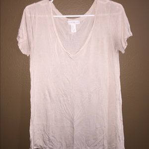 V-Neck Cream Shirt